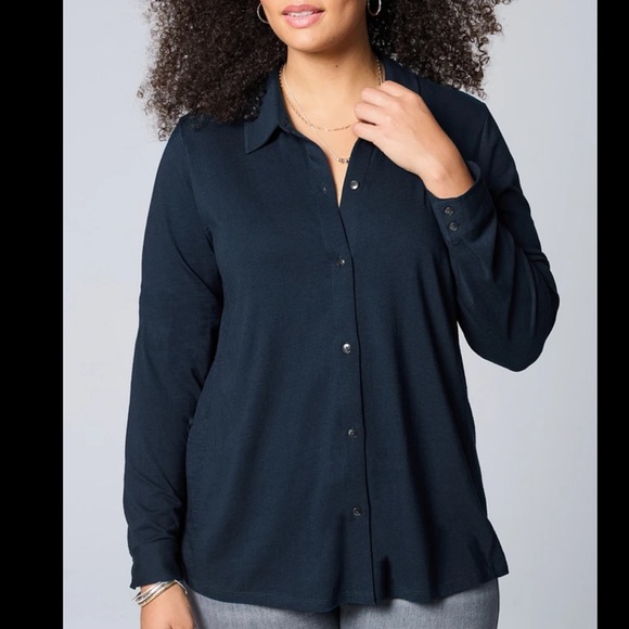 j. jill fit Tops - J. Jill FIT, BLACK SHIRT 4X
